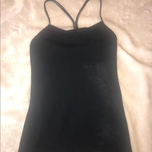 Black Lululemon power Y top